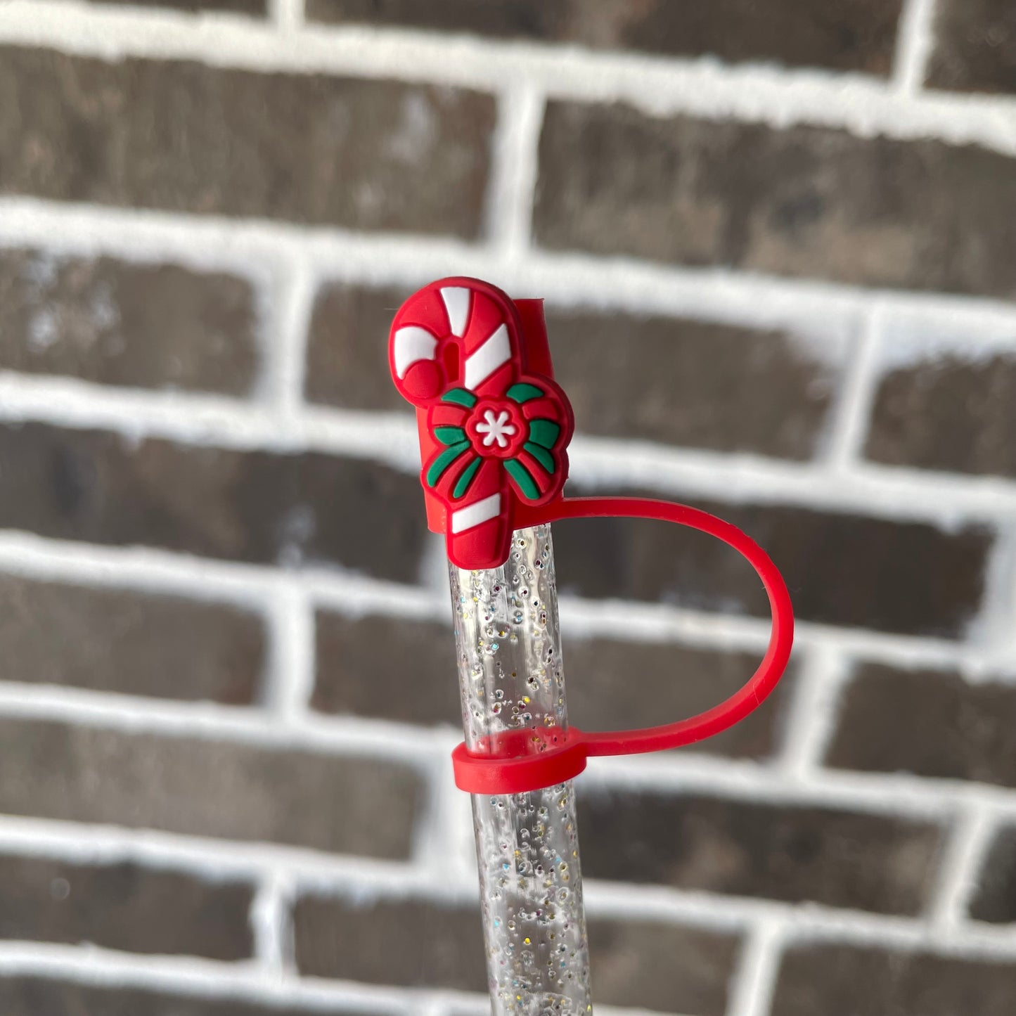 Candy Cane Straw Topper