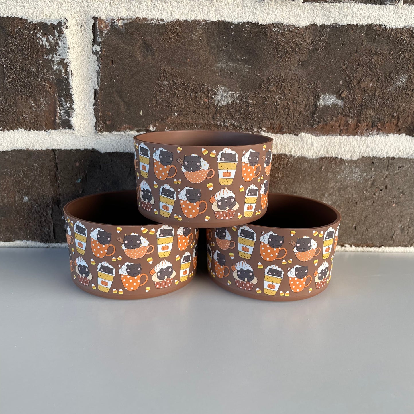 Pumpkin Kitty Lattes Tumbler Boot