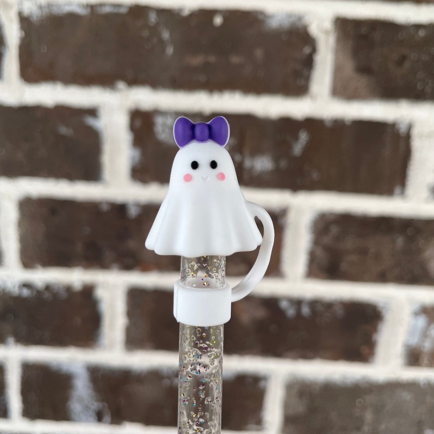3D Girly Ghost Straw Topper