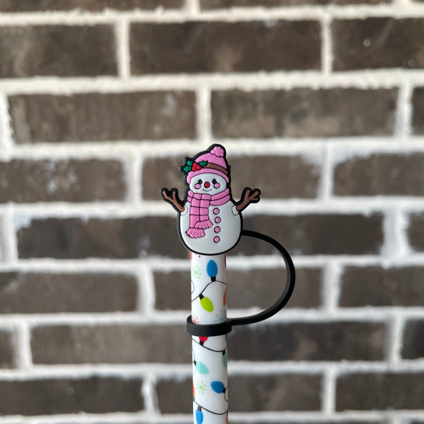 Snowgirl Straw Topper