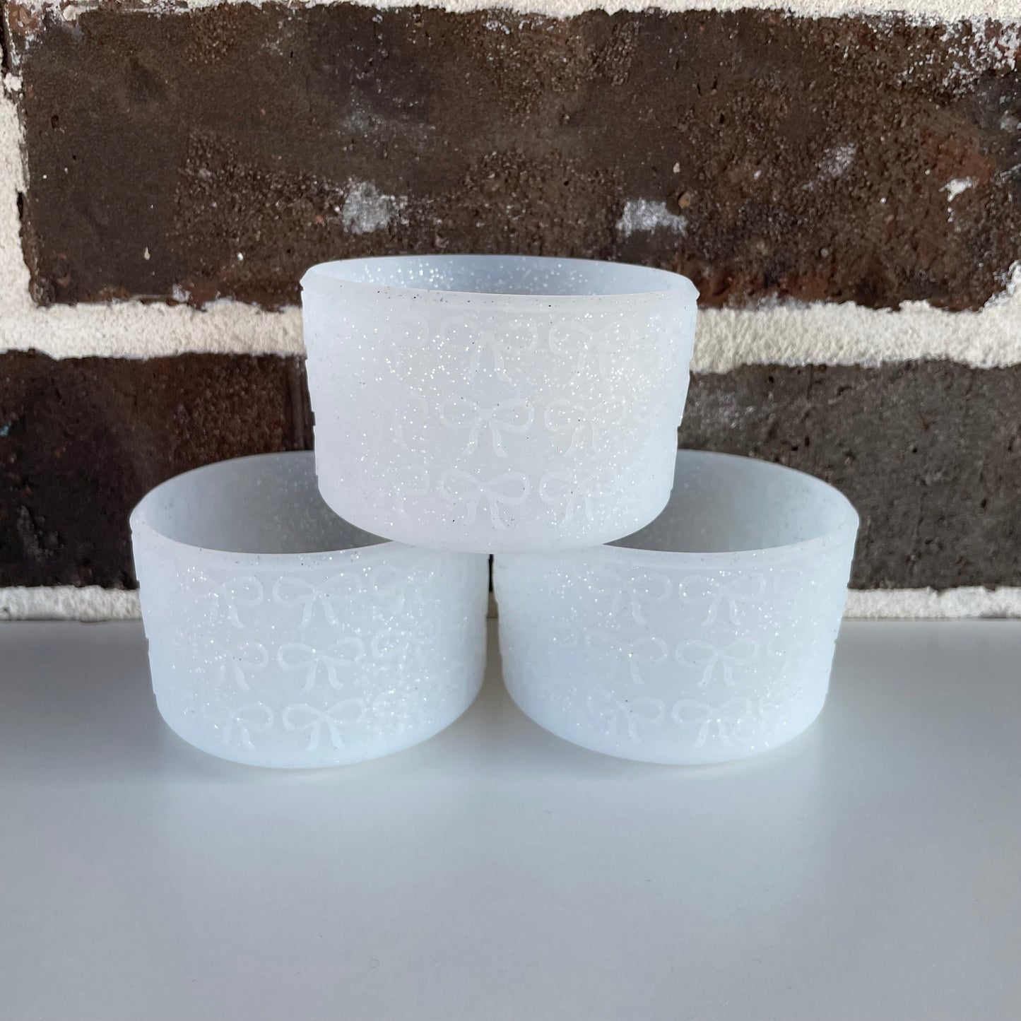 Frosted Glitter Bows Texture Boot