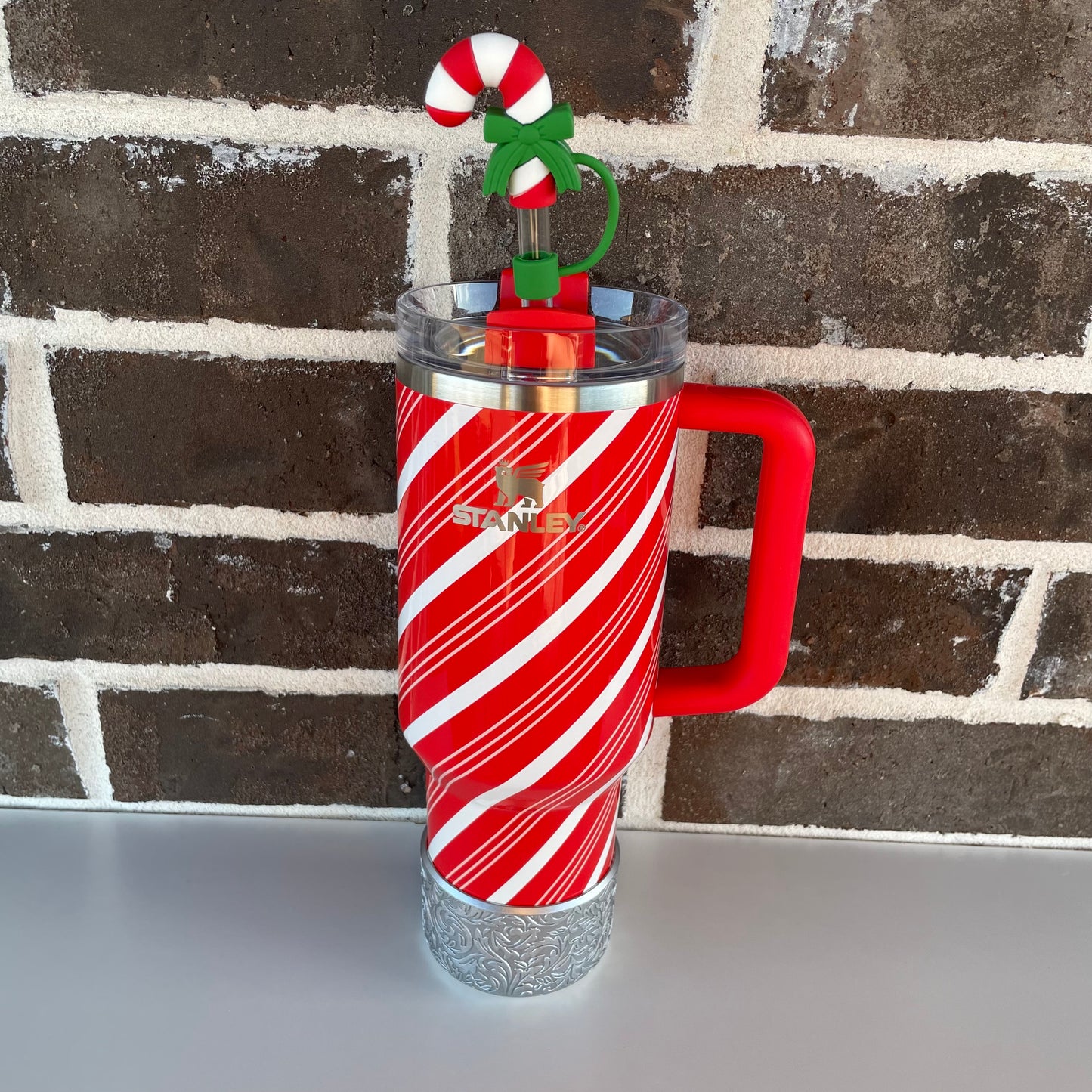 3D Candy Cane Straw Topper