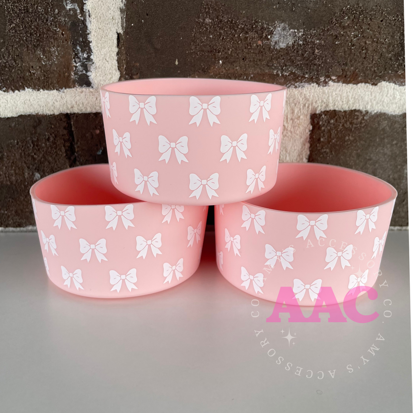 White Coquette Bows Tumbler Boot - Cherry Blossom