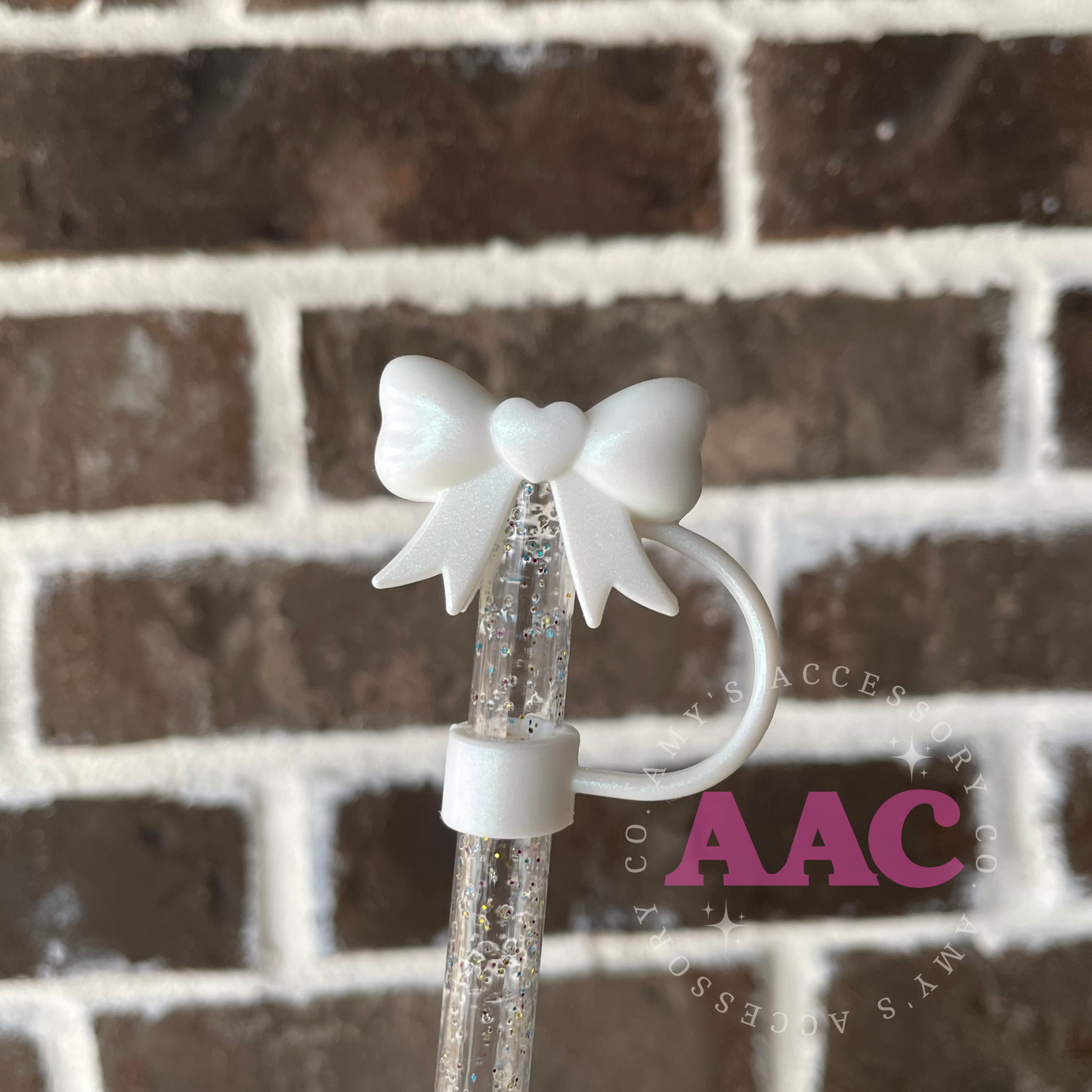 Coquette Lover Bow - White Shimmer