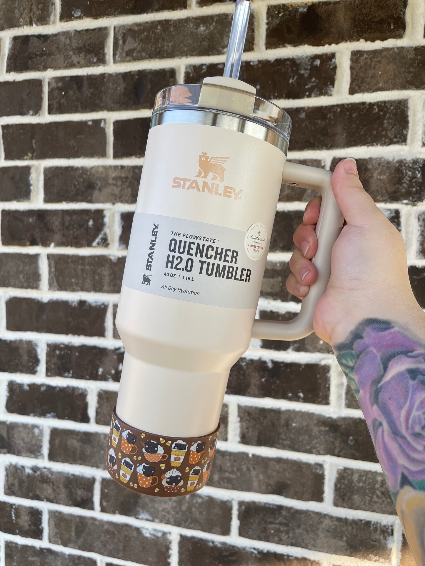 Pumpkin Kitty Lattes Tumbler Boot