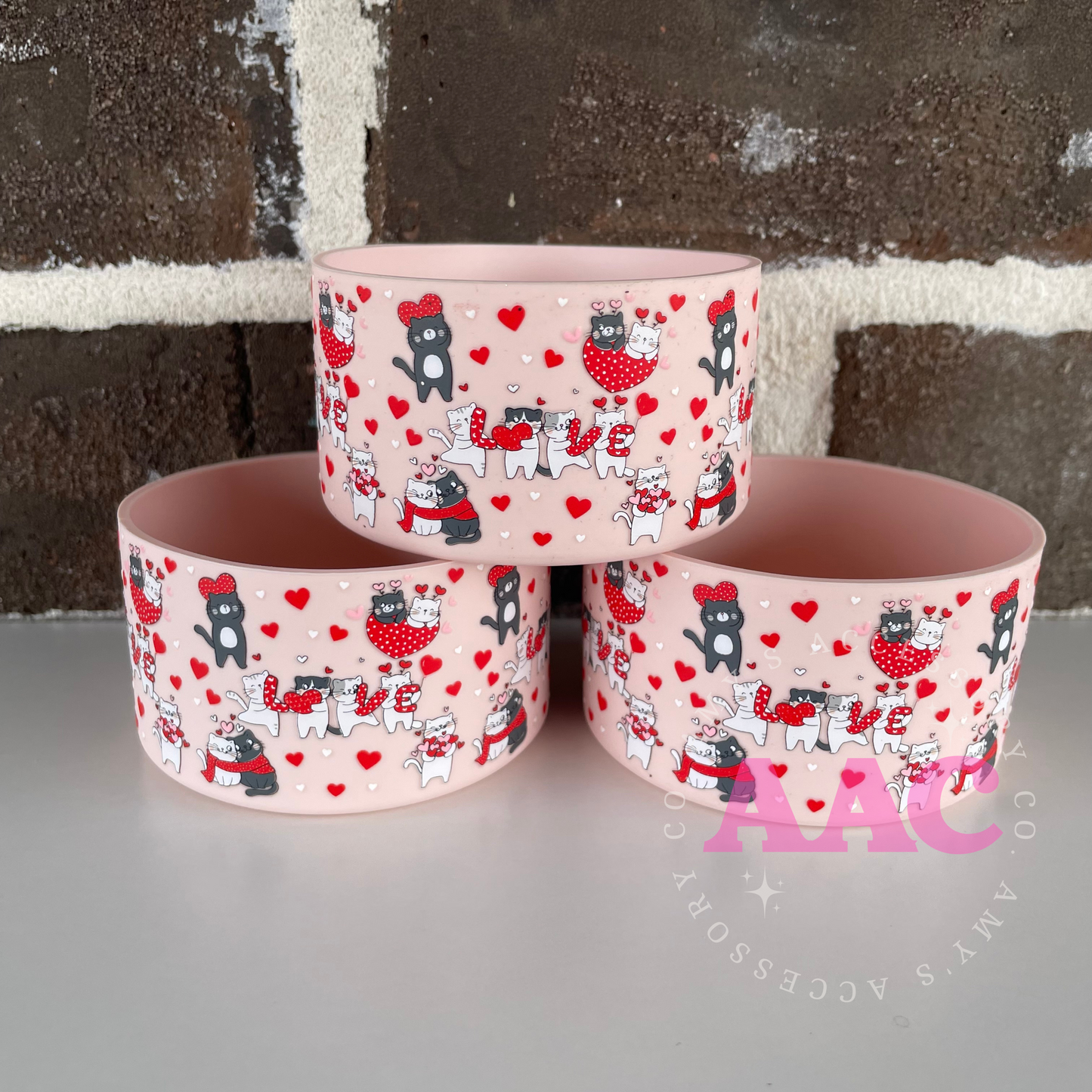 Purrfect Valentines Tumbler Boot - Blush