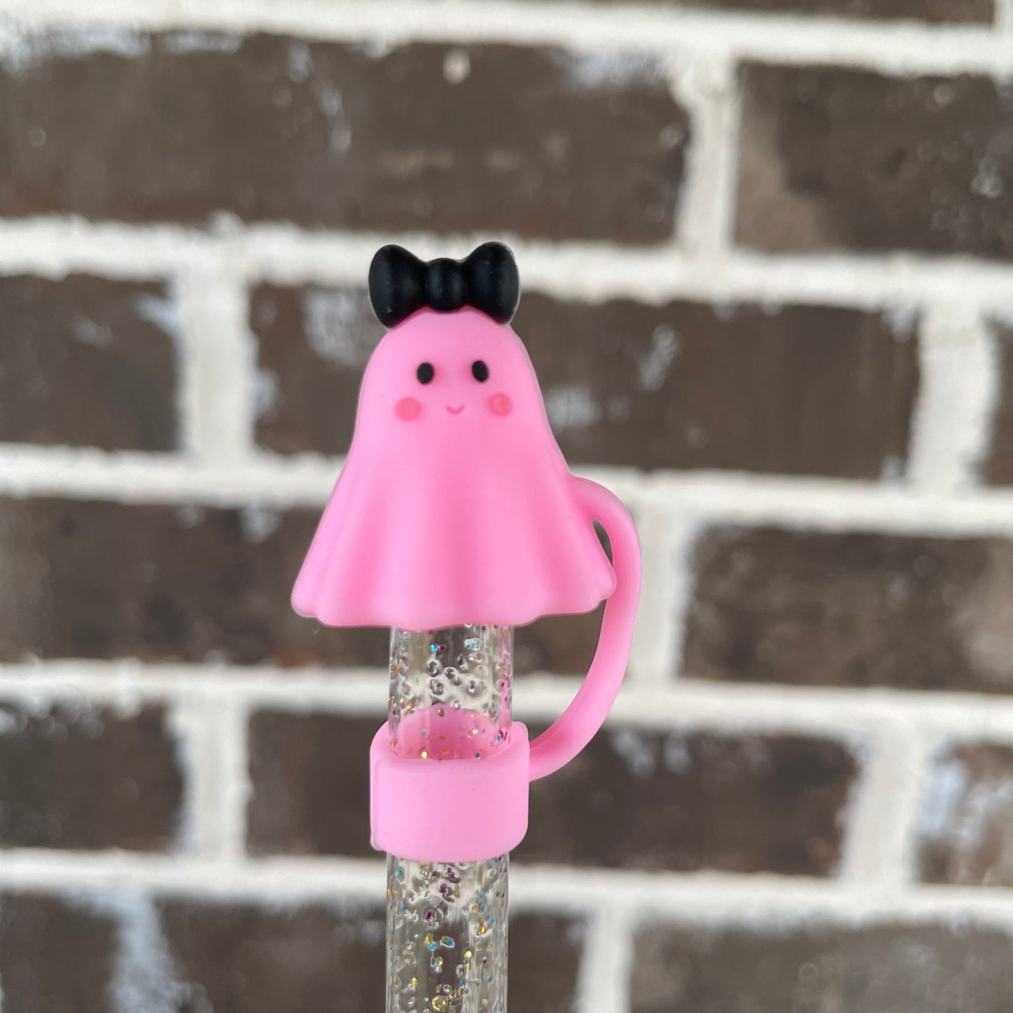 3D Girly Ghost Straw Topper