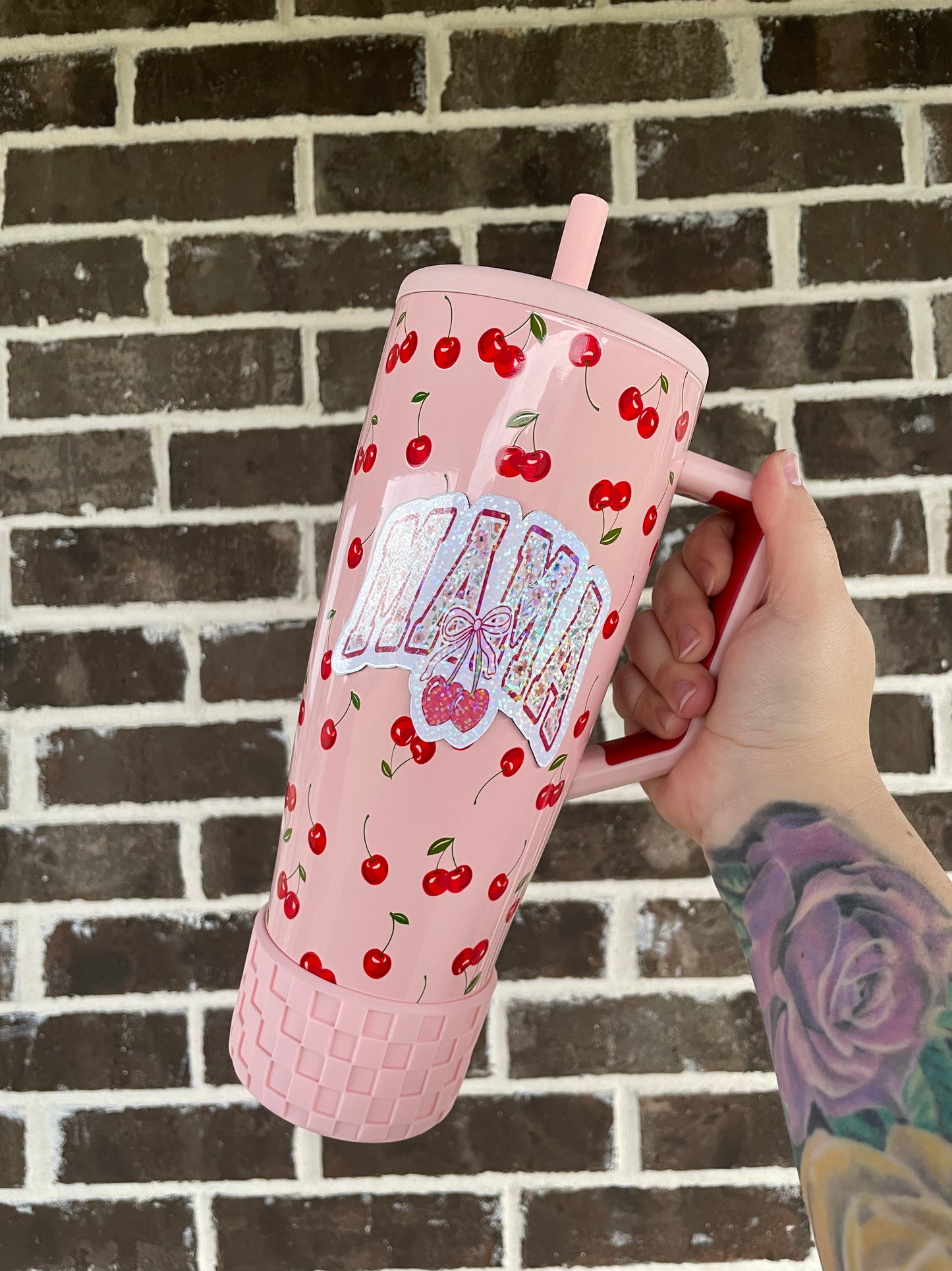 Cherry Blossom Checker Boot