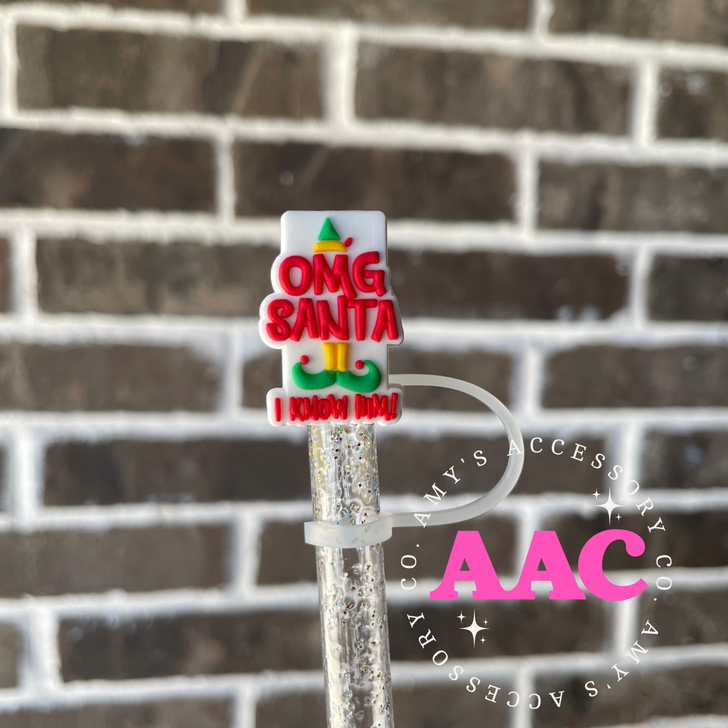 OMG Santa! Straw Topper