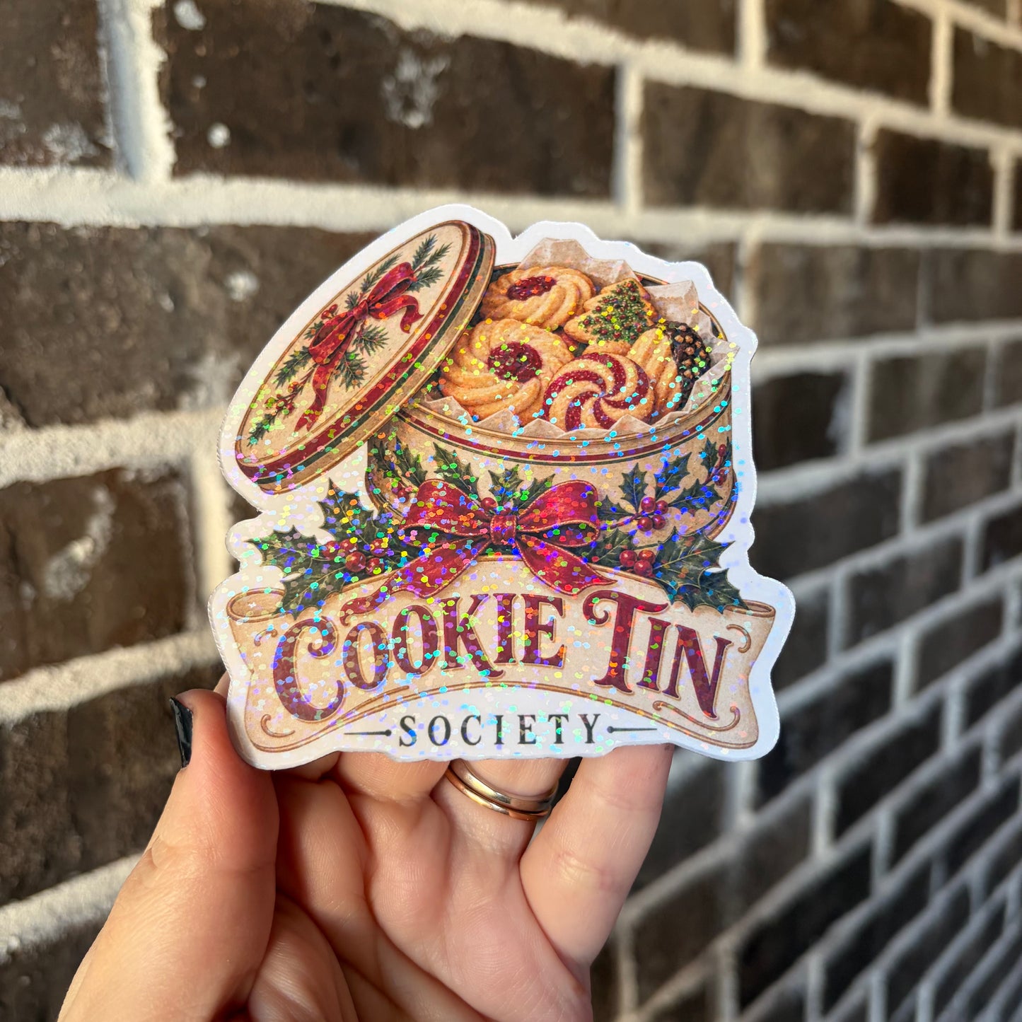 Cookie Tin Magnet - Glitter