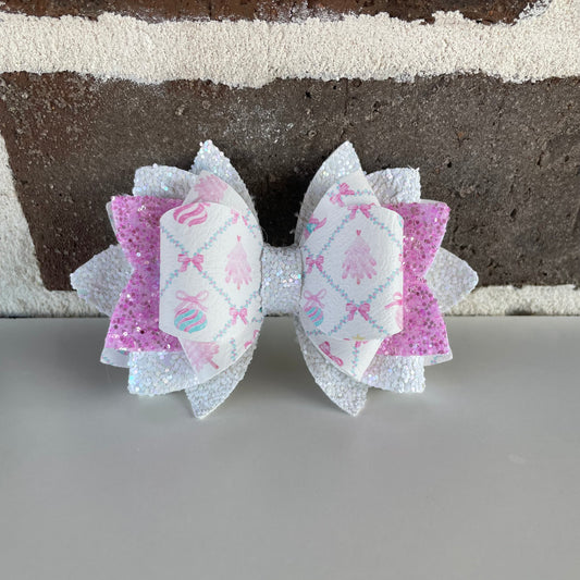 Coquette Christmas Straw Bow