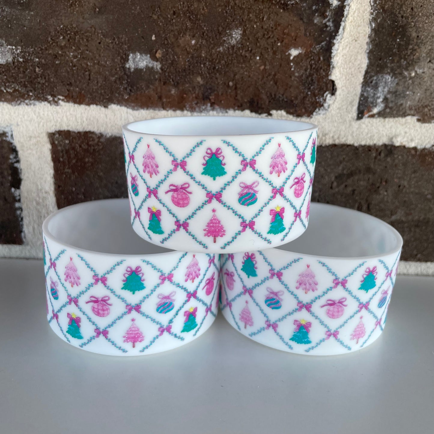 Coquette Christmas Tumbler Boot - White