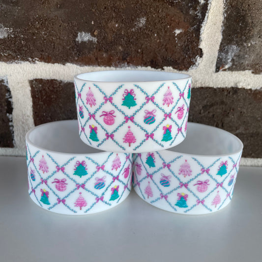 Coquette Christmas Tumbler Boot - White