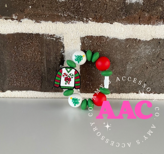 Christmas Sweater - Silicone Handle Charm