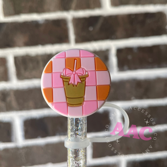 Checkered coffee cup Topper