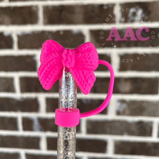 3D Sweater Bow Hot Pink