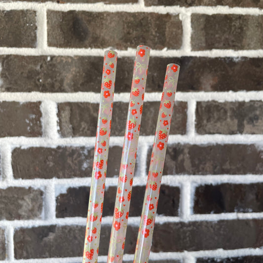 Strawberries & Bows Straw 40oz