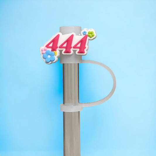 444 angel number Straw Topper