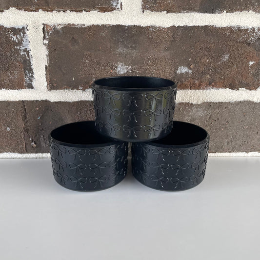 Black gloss Bows Texture Boot