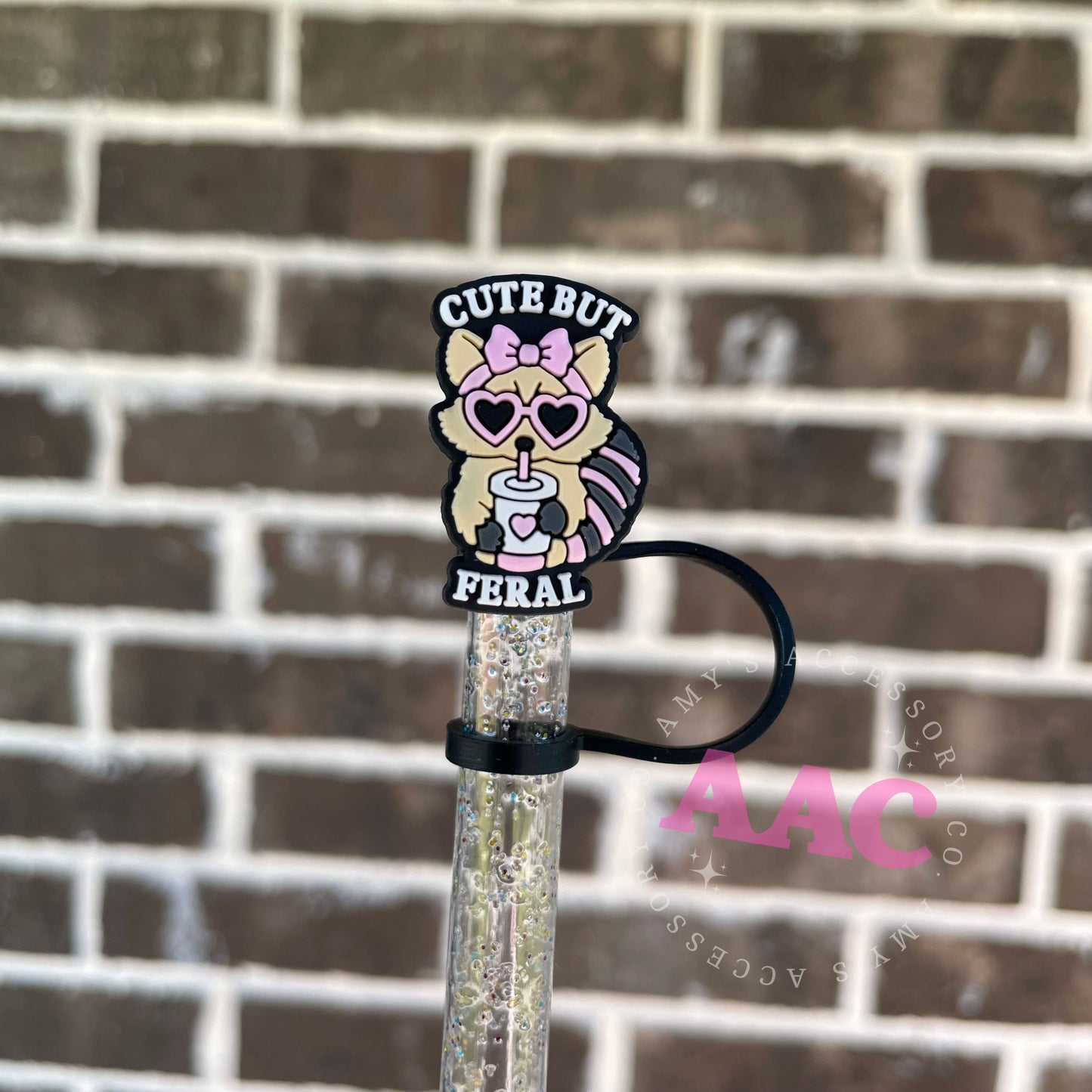 Cute but Feral Straw Topper