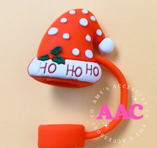 3D Santa Hat Straw Topper