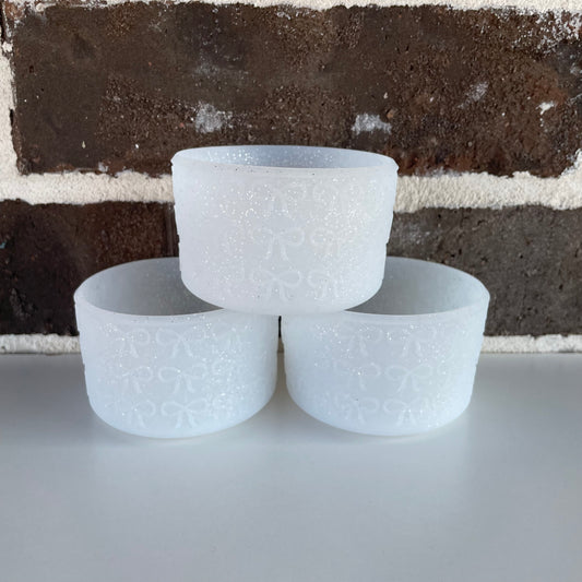 Frosted Glitter Bows Texture Boot