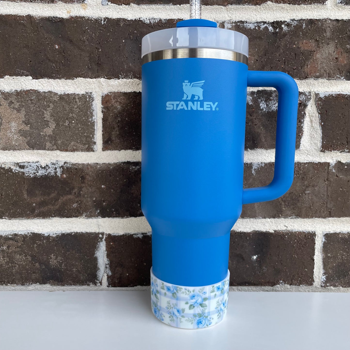 Cottage Roses Tumbler Boot - Blue