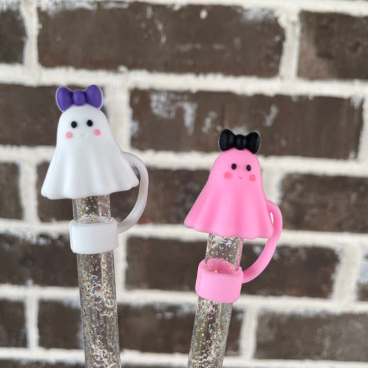3D Girly Ghost Straw Topper