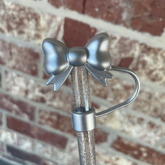 3D Coquette Bow Silver