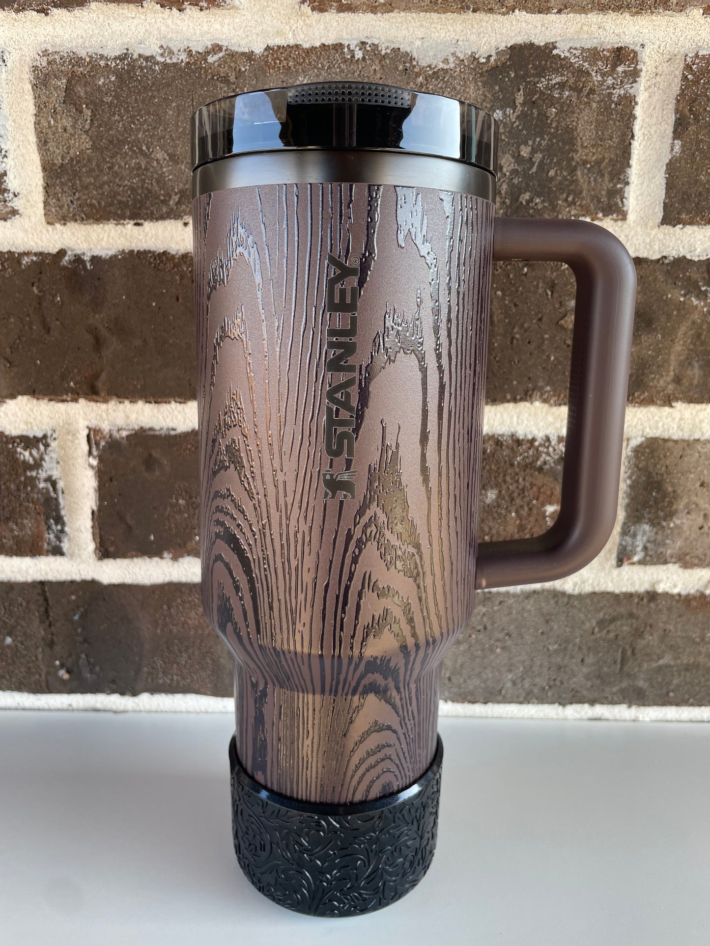 Noire (black) Metallic Baroque Boot