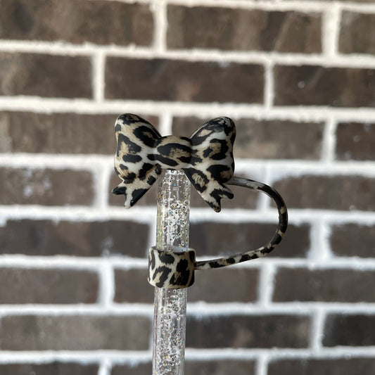 3D Coquette Bow Leopard