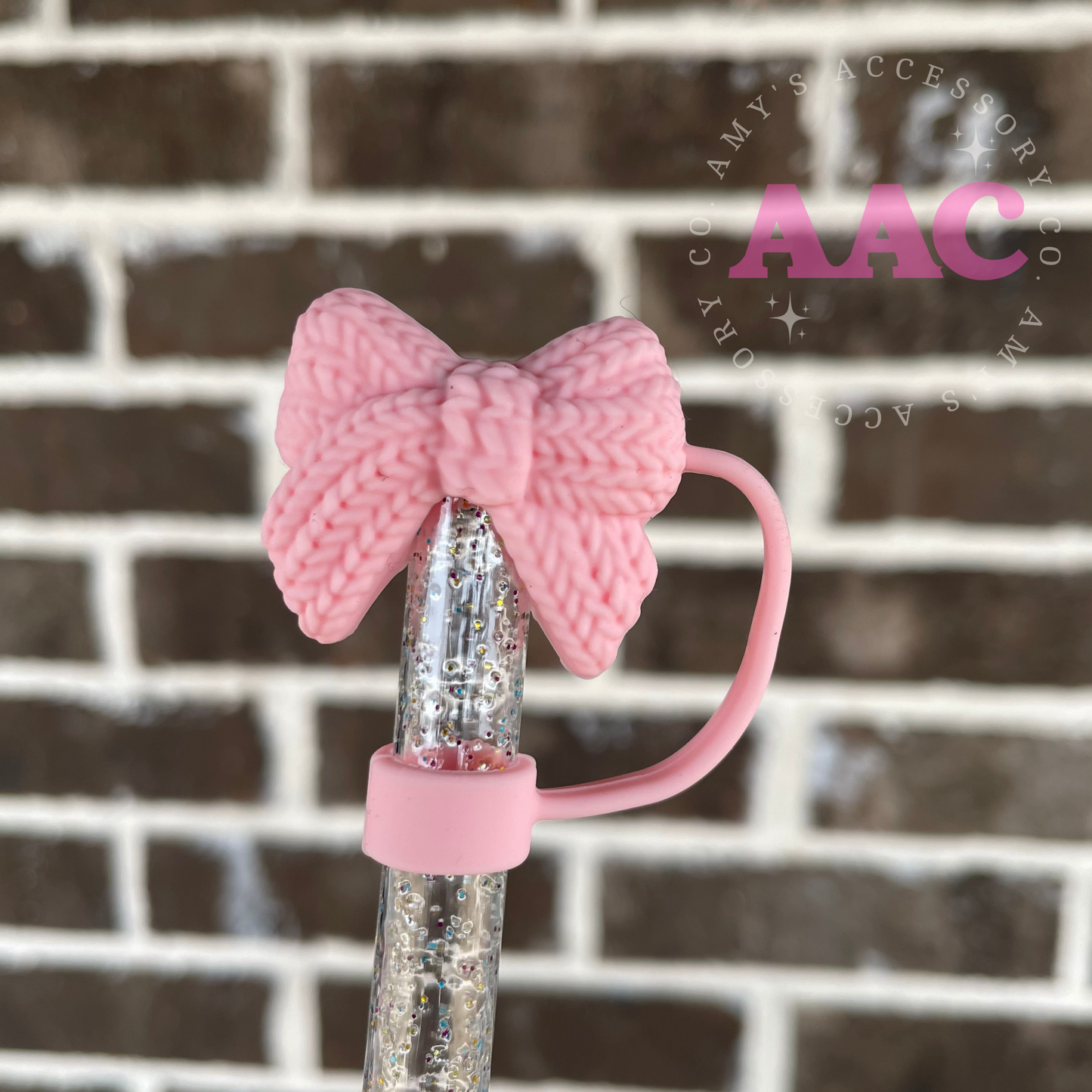 3D Sweater Bow Light Pink