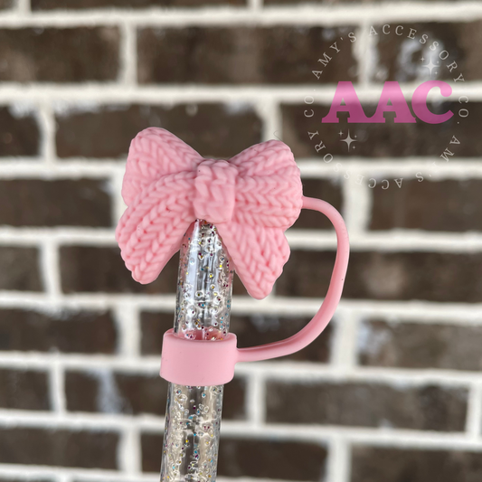 3D Sweater Bow Light Pink