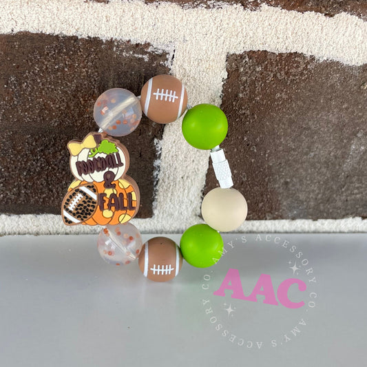 Fall Football - Silicone Handle Charm