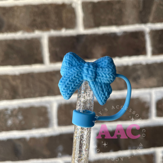 3D Sweater Bow Blue