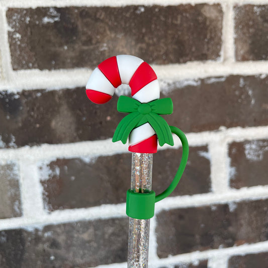 3D Candy Cane Straw Topper