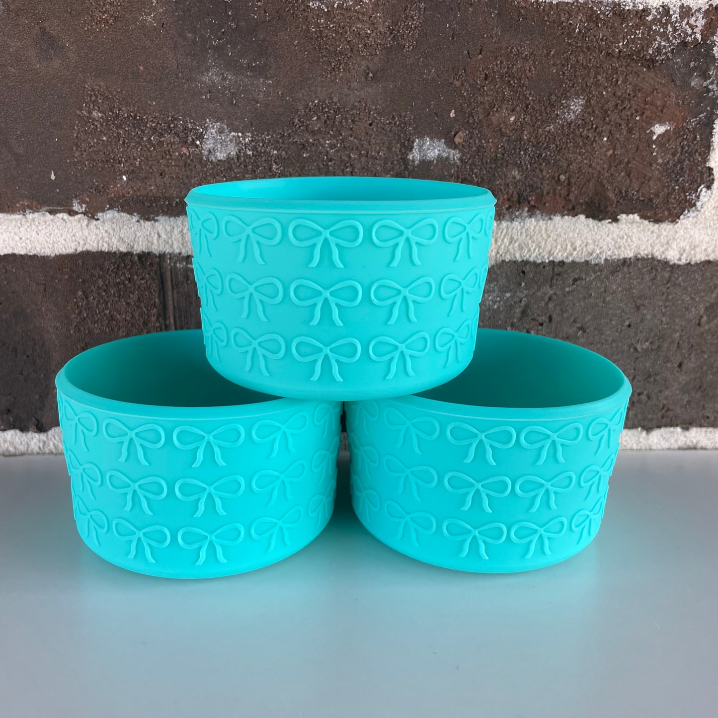 Aqua Bows Texture Boot