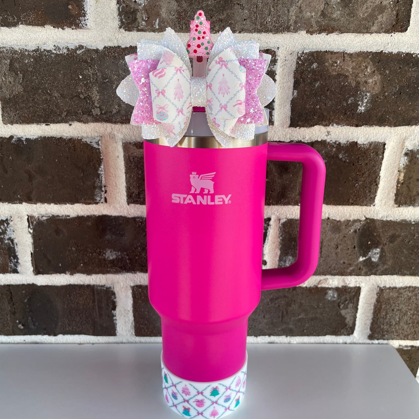 Coquette Christmas Tumbler Boot - White