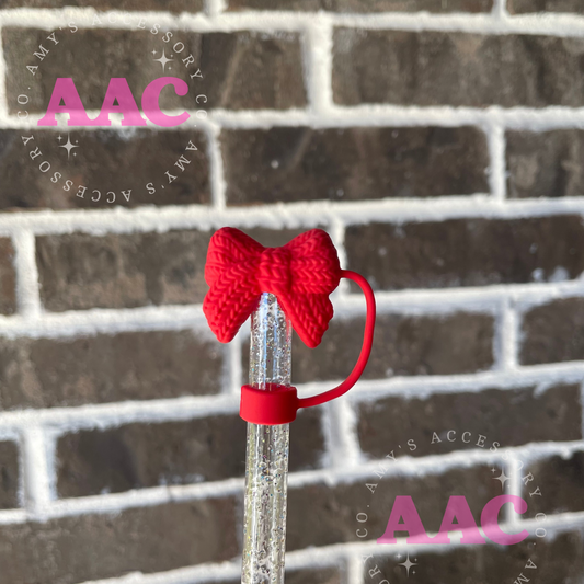 3D Sweater Bow Red