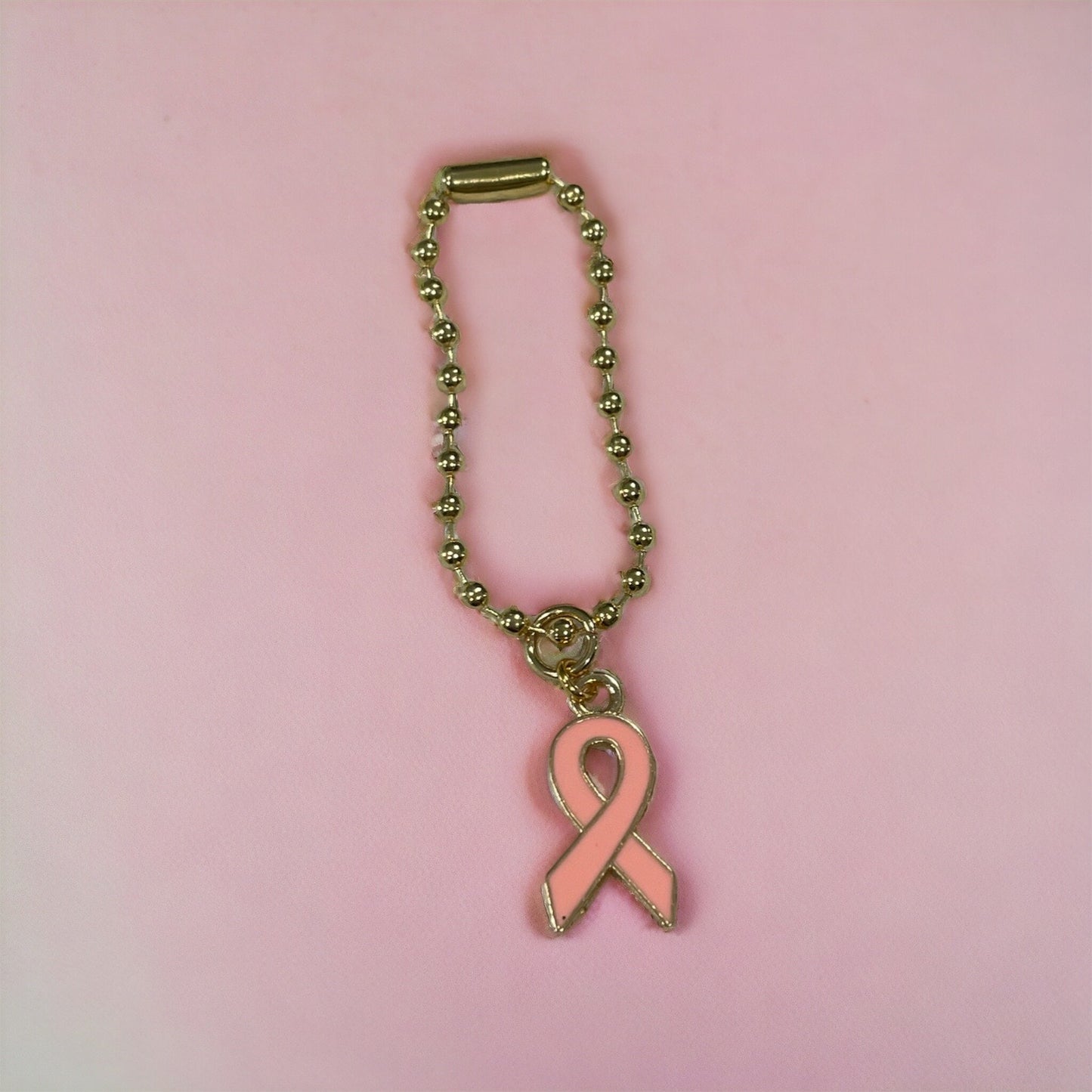 Breast cancer ribbon charm