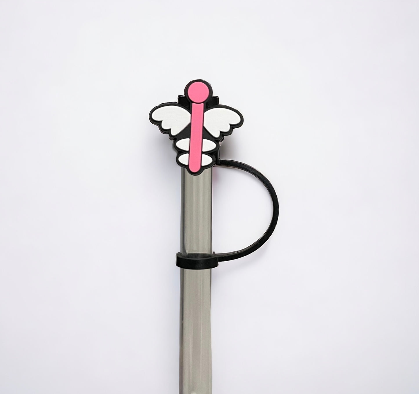 Pink Caduceus Straw Topper