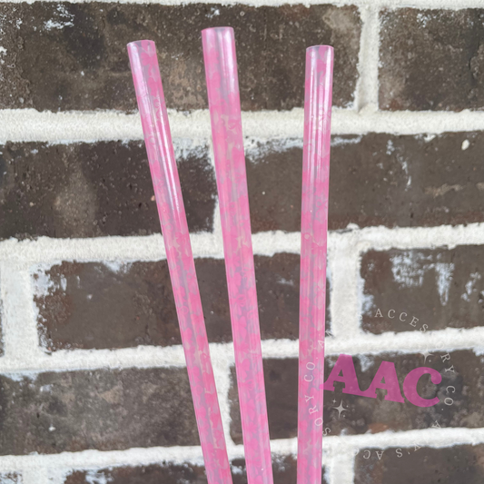 Pink Bow Color Changing Straw 40oz